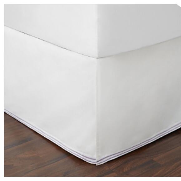 Hudson Park Italian Percale Full lavender Bedskirt 100% Cotton Exclusive - Picture 1 of 6